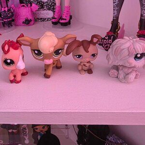 LPS LOT Cow, sheepdog, rabbit